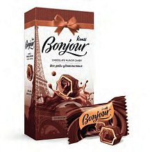 Конфеты Bonjour со вкусом шоколада, в коробке, 80г купить в Красноярске с доставкой в интернет-магазине "Ярбокс"