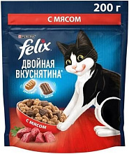 Корм Felix сухой для кошек 200гр с мясом