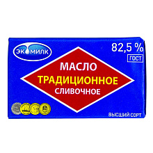 Масло Экомилк традиционное (ромб) бзмж 82,5% 180г
