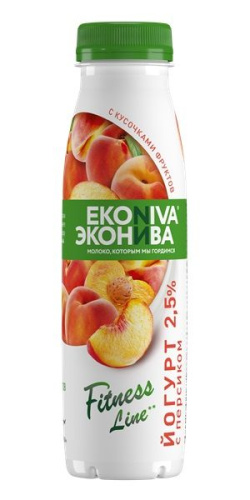 Эконива Йогурт питьевой со вкусом персика 2,5%  300г