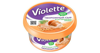 Сыр Карат Виолетте творожный Благородные грибы бзмж 70%, 140г