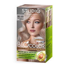 Краска для волос Biocolor 90.102 платиновый блондин, 50мл