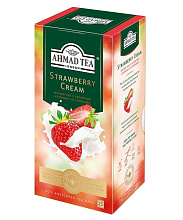 Чай черный Ахмад Строуберри Крим 25 пакетиков по 2г купить в Красноярске с доставкой на дом в интернет-магазине "Ярбокс"