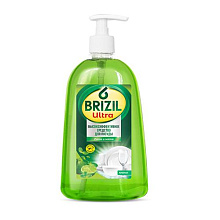 Средство д/посуды BRIZIL ULTRA 1л с дозатором лайм и мята