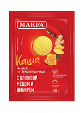 Каша манная с клюквой, медом и имбирем, 40г купить в Красноярске с доставкой в интернет-магазине "Ярбокс"