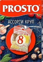 Ассорти круп Прсто гречка, пшенич, пшено, перловка 8*62,5г (4 вида по 2шт) купить в Красноярске с доставкой в интернет-магазине "Ярбокс"
