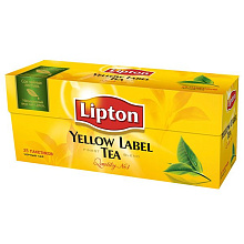 Чай черный Lipton Yellow Label 25 пакетиков по 2г купить в Красноярске с доставкой на дом в интернет-магазине "Ярбокс"