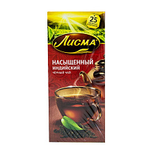 Чай черный Лисма насыщенный 25 пакетиков по 1,8г купить в Красноярске с доставкой на дом в интернет-магазине "Ярбокс"
