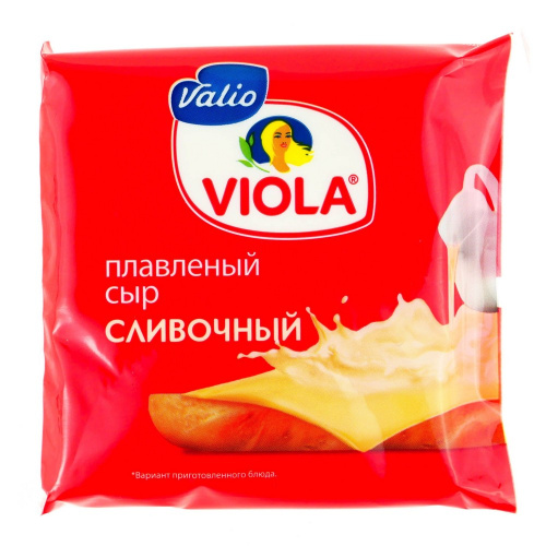 Сыр Виола плавленый сливочный 45% бзмж (нарезка) 140г
