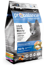 Корм ProBalance 400гр  для кошек, Красота и здоровье шерсти и кожи