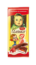 Шоколад молочный Аленка с начинкой клубника со сливками 87г купить в Красноярске с доставкой в интернет-магазине "Ярбокс"