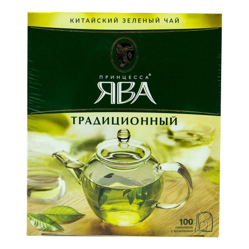 Чай зеленый Принцесса Ява традиционный листовой 100г купить в Красноярске с доставкой на дом в интернет-магазине "Ярбокс"