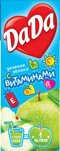 Нектар Да-Да яблоко экстра-витамины, 200мл купить в Красноярске с доставкой в интернет-магазине "Ярбокс"