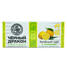 Чай зеленый Черный дракон с лимоном 25 пакетиков по 2г купить в Красноярске с доставкой на дом в интернет-магазине "Ярбокс"