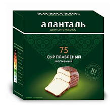 Сыр плавленый копченый №75 БЗМЖ 40% Аланталь 195г