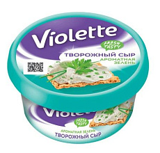Сыр творожный Виолетте Карат с зеленью бзмж 70% 140г