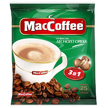 Кофе Маккофе Лесной орех 3в1 25 пакетиков по 18г купить в Красноярске с доставкой на дом в интернет-магазине "Ярбокс"