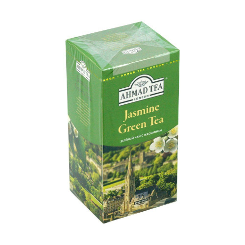 Чай зеленый Ахмад с Жасмином 25 пакетика по 2г купить в Красноярске с доставкой на дом в интернет-магазине "Ярбокс"