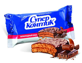 Печенье Супер-Контик шоколадный вкус Конти 100г купить в Красноярске с доставкой в интернет-магазине "Ярбокс"
