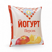 Йогурт фруктовый персик Сибиржинка 2,5% 500г п/п