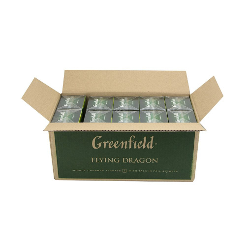Чай зеленый Гринфилд флаинг драгон 25 пакетиков по 2г купить в Красноярске с доставкой на дом в интернет-магазине "Ярбокс"