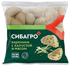 Вареники с капустой и мясом СибАгро, 500 гр купить в Красноярске с доставкой в интернет-магазине "Ярбокс"