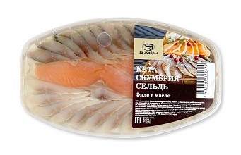 Ассорти рыбное кета-скумбрия-сельдь в масле За жабры 160г купить в Красноярске с доставкой на дом в интернет-магазине "Ярбокс"