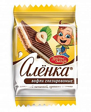 Вафли Аленка с молочной начинкой орехами и какао ТАКФ 20г купить в Красноярске с доставкой в интернет-магазине "Ярбокс"