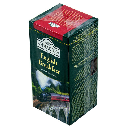 Чай черный Ахмад Английский завтрак 25 пакетика по 2г купить в Красноярске с доставкой на дом в интернет-магазине "Ярбокс"